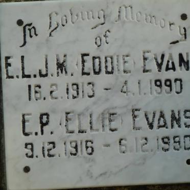 EVANS E.L.J.M. 1913-1990 &amp; E.P. 1916-1990