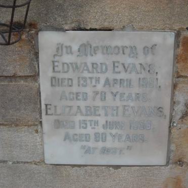 EVANS Edward -1951 &amp; Elizabeth -1956