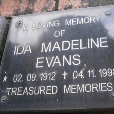 EVANS Ida Madeline 1912-1998
