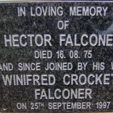 FALCONER Hector -1975 &amp; Winifred Crockett -1997