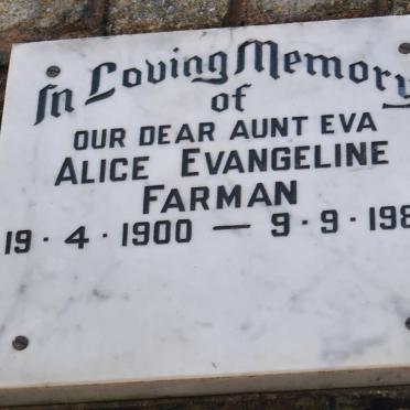 FARMAN Alice Evangeline 1900-1988