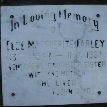 FARLEY Else Marguerite 1947-1987