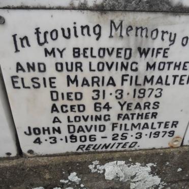FILMALTER John David 1906-1979 &amp; Elsie Maria -1973