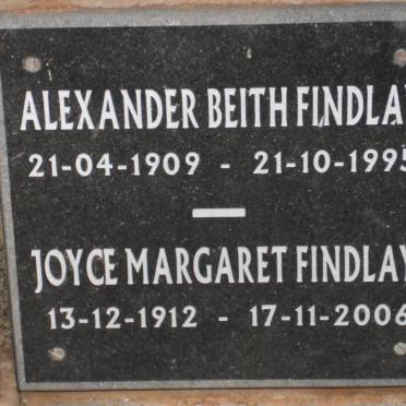 FINDLAY Alexander Beith 1909-1995 &amp; Joyce Margaret 1912-2006