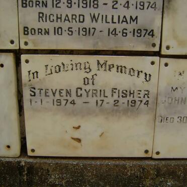 FISHER Steven Cyril 1974-1974