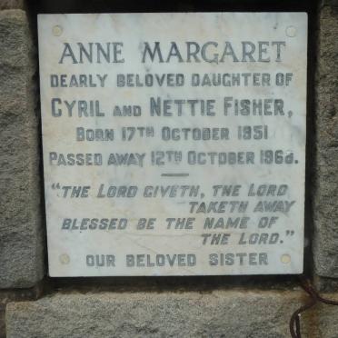 FISHER Anne Margaret 1951-1968