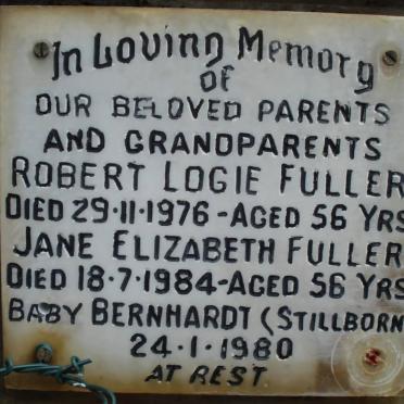 FULLER Robert Logie -1976 &amp; Jane Elizabeth -1984 :: FULLER Bernhardt 1980-1980