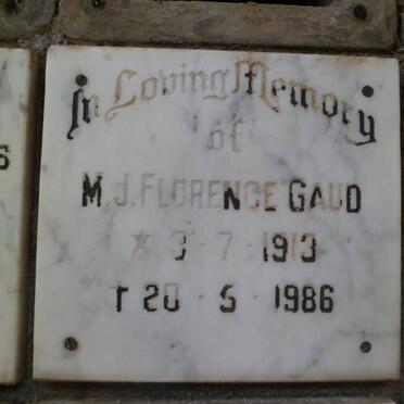 GAUD M.J. Florence 1913-1986