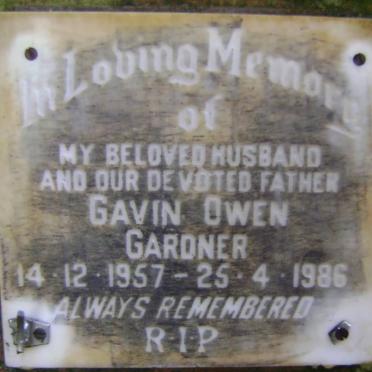 GARDNER Gavin Owen 1957-1986