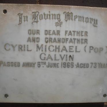 GALVIN Cyril Michael -1968