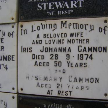 GAMMON Iris Johanna -1974 :: GAMMON Rosemary
