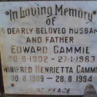 GAMMIE Edward 1902-1983 &amp; Winifred Henrietta 1909-1994