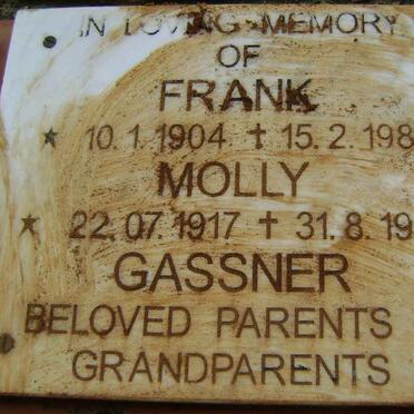 GASSNER Frank 1904-1983 &amp; Molly 1917-1998