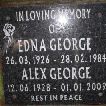 GEORGE Alex 1928-2009 &amp; Edna 1926-1984