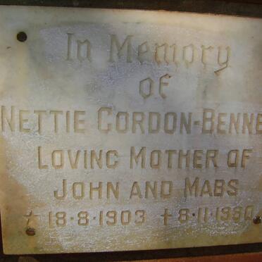 GORDON-BENNETT Nettie 1903-1980