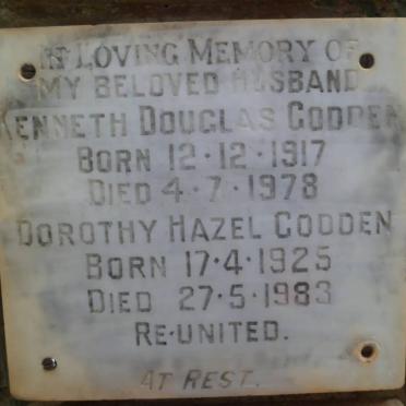 GODDEN Kenneth Douglas 1917-1978 &amp; Dorothy Hazel 1925-1983