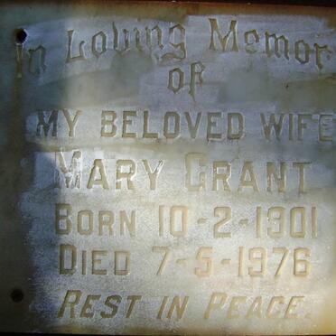 GRANT Mary 1901-1976
