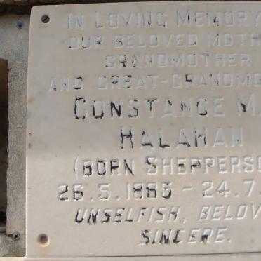 HALAHAN Constance May nee SHEPPERSON -1971