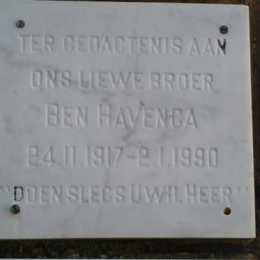 HAVENGA Ben 1917-1990