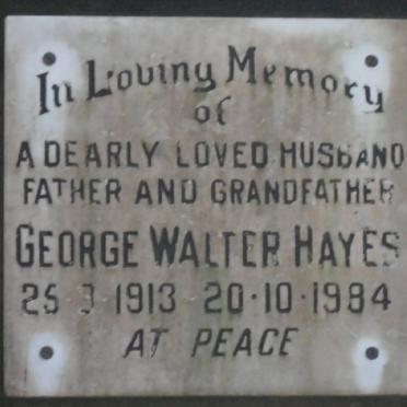 HAYES George Walter 1913-1984