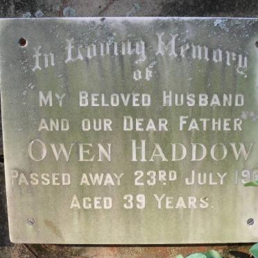 HADDOW Owen -1961