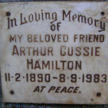 HAMILTON Arthur Cussie 1890-1983