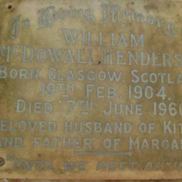 HENDERSON William McDowall 1904-1960