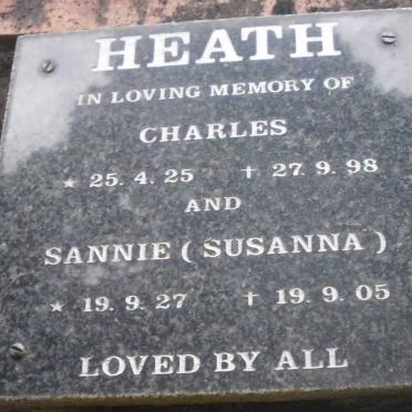 HEATH Charles 1925-1998 &amp; Susanna 1927-2005