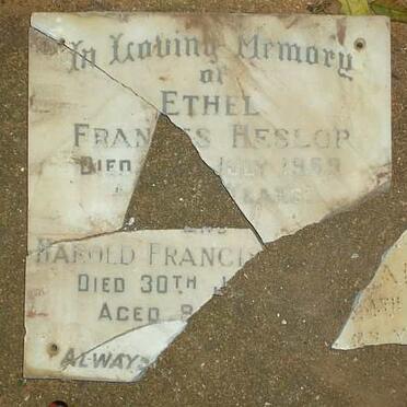 HESLOP Harold Francis &amp; Ethel Frances -1959