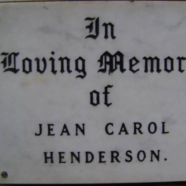 HENDERSON Jean Carol