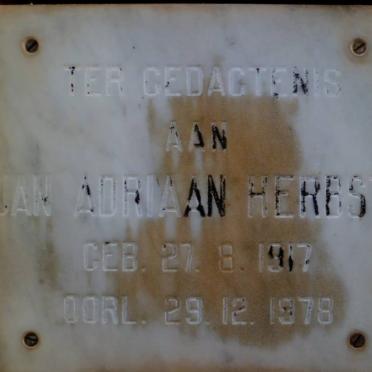 HERBST Jan Adriaan 1917-1978