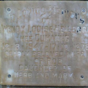 HEILBRON Wendy Louise nee CUMMING 1947-1978