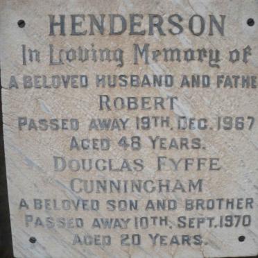 HENDERSON Robert -1967 :: CUNNINGHAM Douglas Fyffe -1970