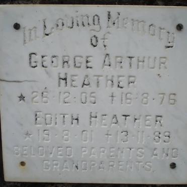 HEATHER George Arthur 1905-1976 &amp; Edith 1901-1989