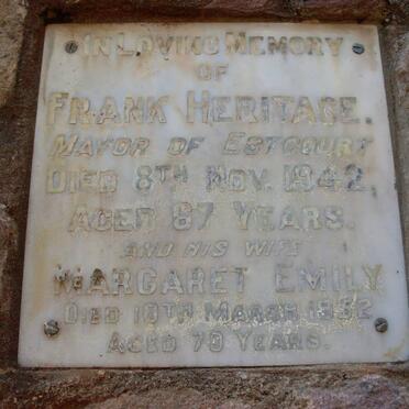 HERITAGE Frank -1942 &amp; Margaret Emily -1952