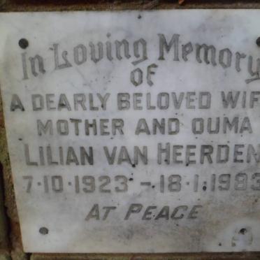 HEERDEN Lilian, van 1923-1983