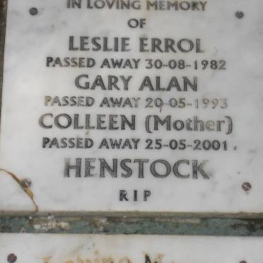 HENSTOCK Leslie Errol -1982 :: HENSTOCK Gary Alan -1993 :: HENSTOCK Colleen -2001
