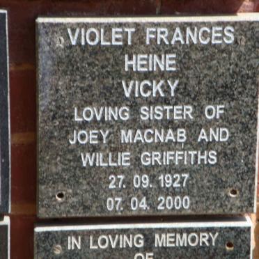 HEINE Violet Frances 1927-2000