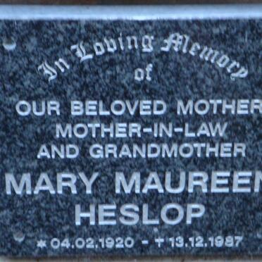 HESLOP Mary Maureen 1920-1987