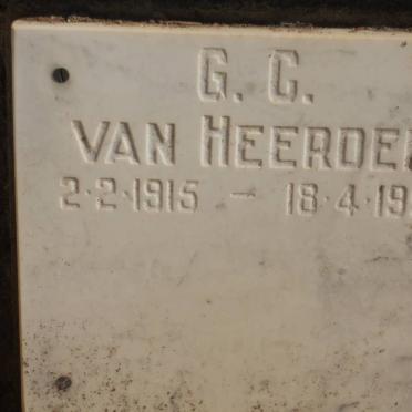 HEERDEN G.C., van 1915-1991