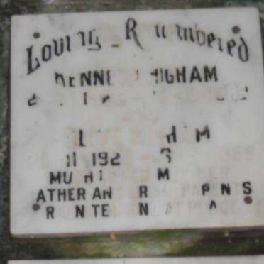 HIGHAM Kenneth 1920-1982 &amp; Olive 1923-1988