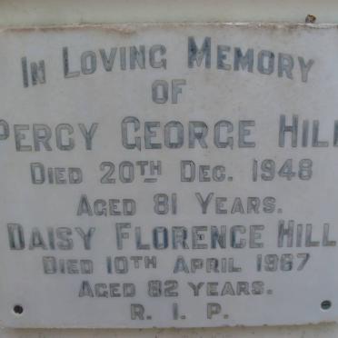 HILL Percy George -1948 &amp; Daisy Florence -1967