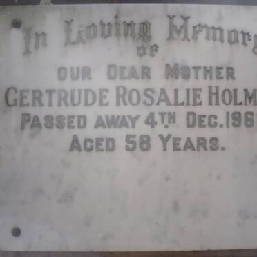 HOLMAN Gertrude Rosalie -1968