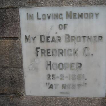 HOOPER Fredrick G. -1951