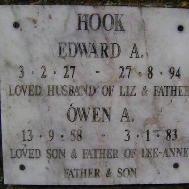 HOOK Edward A 1927-1994 :: HOOK Owen A 1958-1983