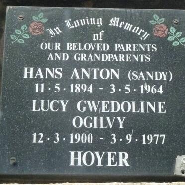 HOYER Hans Anton 1894-1964 &amp; Lucy Gwedoline Ogilvy 1900-1977