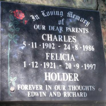 HOLDER Charles 1902-1986 &amp; Felicia 1921-1997