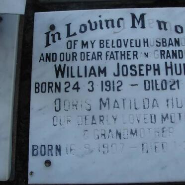 HUNT William Joseph 1912-1988 &amp; Doris Matilda 1907-1999