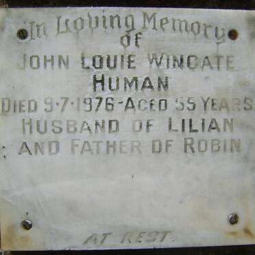 HUMAN John Louie Wingate -1976