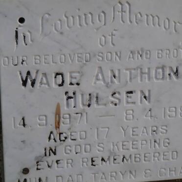 HULSEN Wade Anthony 1971-1989